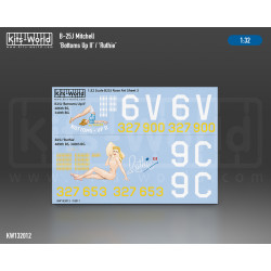 Kits World Kw132012 1/32 Decal For B-25j Mitchell Bottoms Up Ii Ruthie