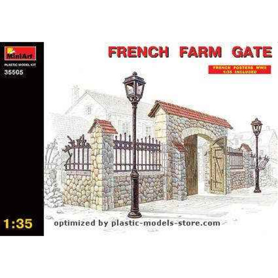FRENCH  FARM  GATE WWII diorama Miniart 35505
