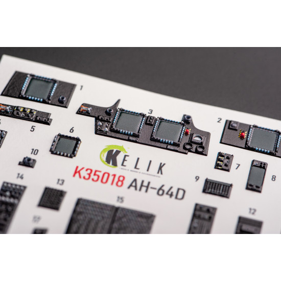 Kelik K35018 1/35 Ah-64d Apache Interior 3d Decals For Takom Kit Accessories For Aircraft
