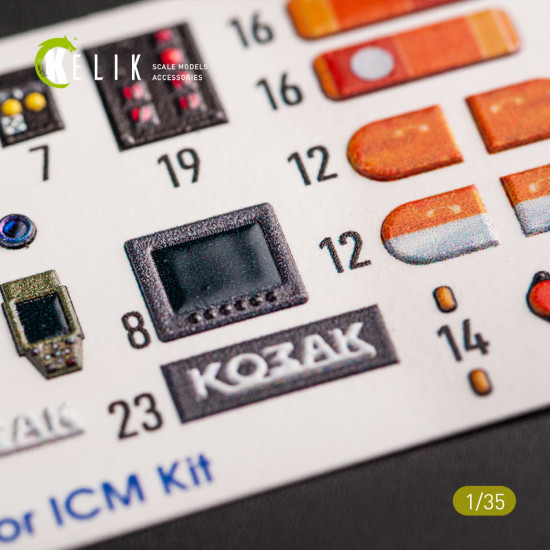Kelik K35020 1/35 Kozak 2 Ukrainian Mrap 3d Decals For Icm Kit 3d Accessories