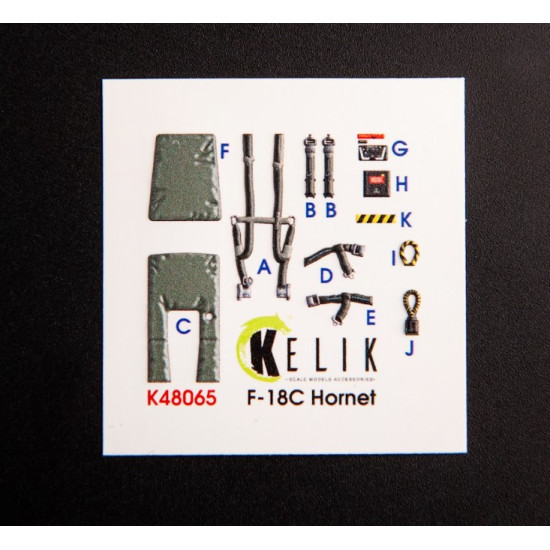 Kelik K48065 1/48 F 18c Hornet Interior 3d Decals For Hasegawa Kit