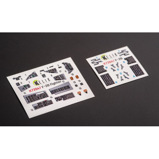 Kelik K72047 1/72 Jasdf F 2b Fighter Interior 3d Decals For Finemolds Kit