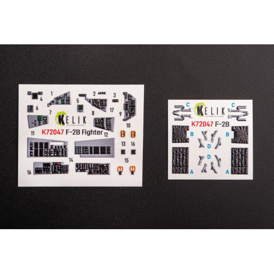 Kelik K72047 1/72 Jasdf F 2b Fighter Interior 3d Decals For Finemolds Kit