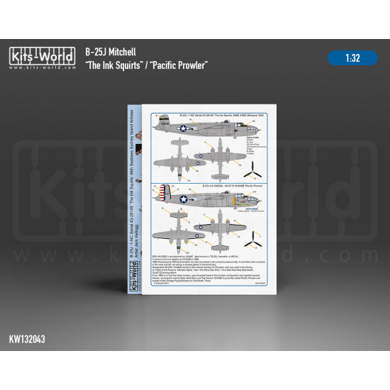 Kits World Kw132043 1/32 N/A B-25j Mitchell The Ink Squirts Pacific Prowler