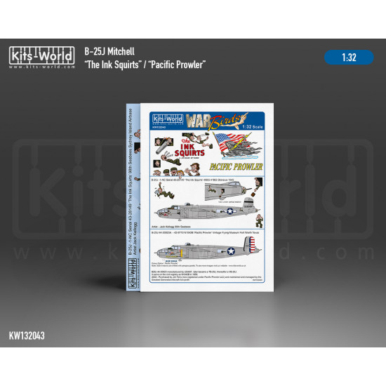 Kits World Kw132043 1/32 N/A B-25j Mitchell The Ink Squirts Pacific Prowler