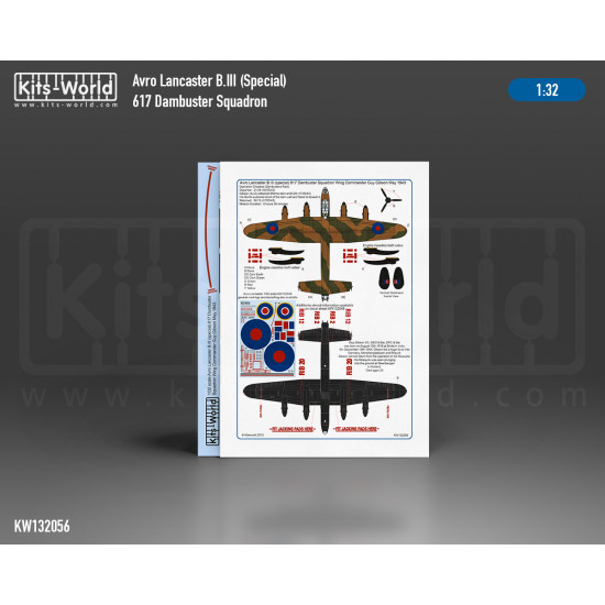 Kits World Kw132056 1/32 Decal Foravro Lancaster B Mk.iii 1944