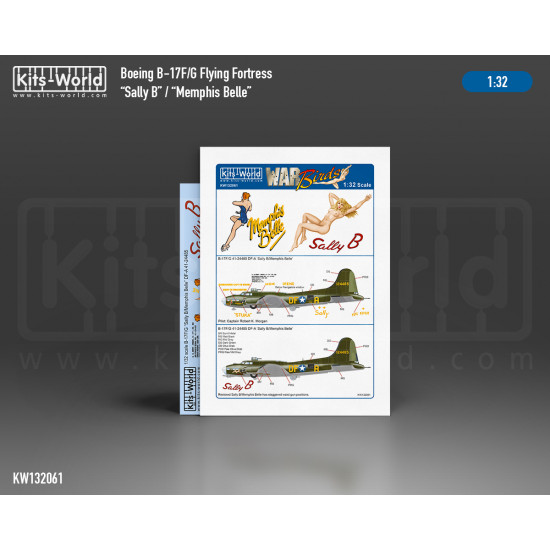 Kits World Kw132061 1/32 Decal For Boeing B-17f/G Flying Fortress