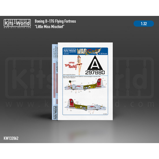 Kits World Kw132062 1/32 Decal For Boeing B-17g Flying Fortress