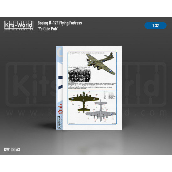 Kits World Kw132063 1/32 Decal For Boeing B-17f Flying Fortress Kits World Kw132063 1/32 Decal For Boeing B-17f Flying Fortress