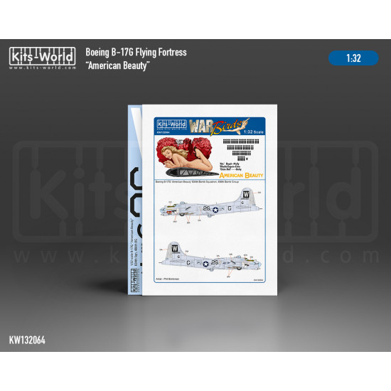 Kits World Kw132064 1/32 Decal For Boeing B-17f Flying Fortress
