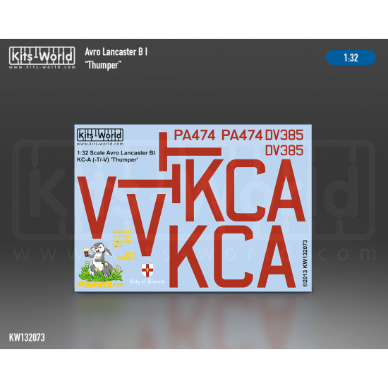 Kits World Kw132073 1/32 Decal For Avro Lancaster B Mk.i