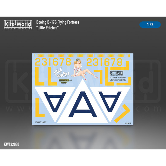Kits World Kw132080 1/32 Decal For Boeing B-17g Flying Fortress