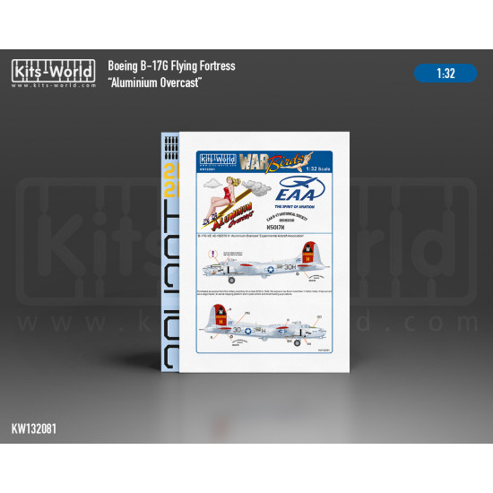 Kits World Kw132081 1/32 Decal For Boeing B-17g Flying Fortress