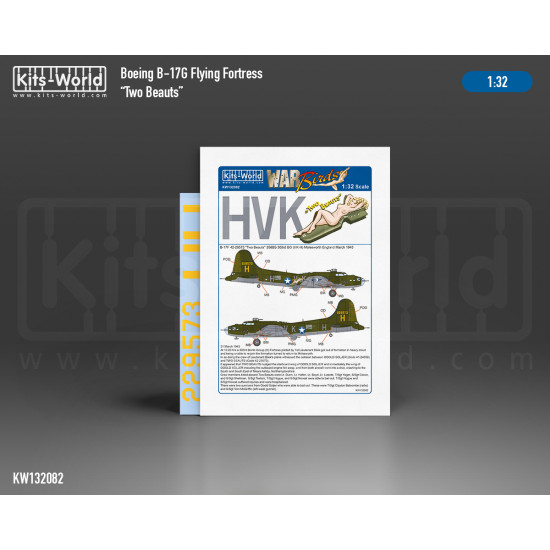 Kits World Kw132082 1/32 Decal For Boeing B-17g Flying Fortress