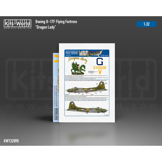 Kits World Kw132090 1/32 Decal For Boeing B-17f Flying Fortress
