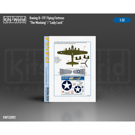 Kits World Kw132092 1/32 Decal For Boeing B-17f Flying Fortress