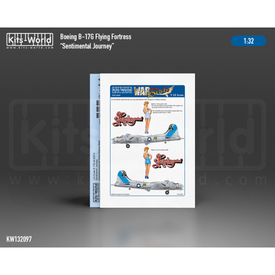 Kits World Kw132097 1/32 Decal For Boeing B-17g Flying Fortress