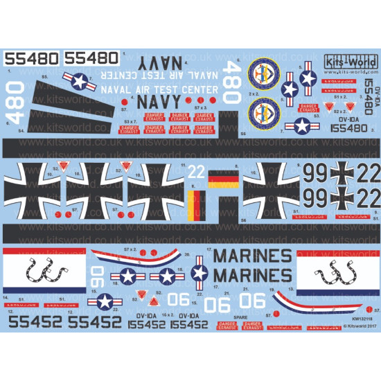 Kits World Kw132118 1/32 Decal For Ov-10 Bronco Accessories For Aircraft