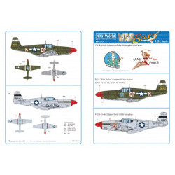 Kits World Kw132124 1/32 Decal For P-51b Mustang 43-6832 Accessories Kit