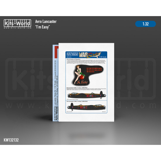 Kits World Kw132132 1/32 Avro Lancaster Bomber B.mk.i I Am Easy Lm453 Ws-e