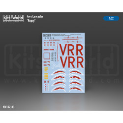 Kits World Kw132133 1/32 Decal For Avro Lancaster B.mk.i B Mk.x