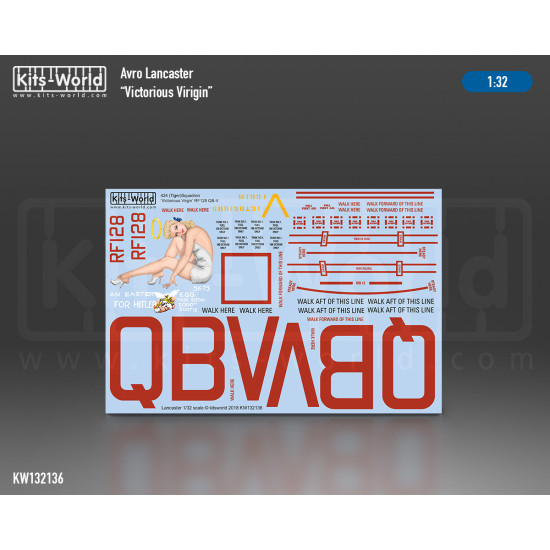 Kits World Kw132136 1/32 Avro Lancaster Bomber B.mk.i 424 Tiger Squadron