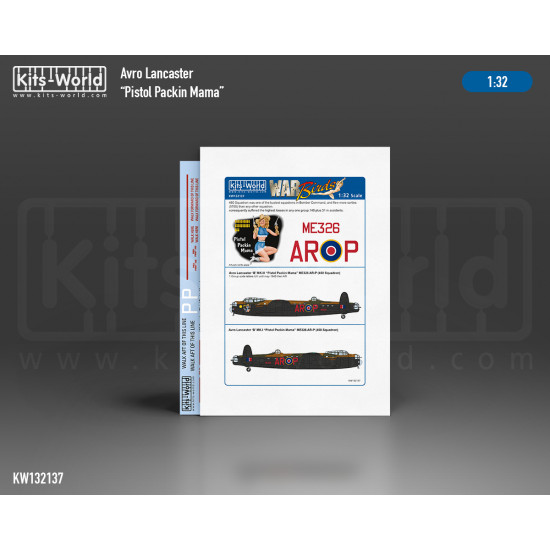 Kits World Kw132137 1/32 Decal For Avro Lancaster Bomber B.mk.iii No.9 Squadron