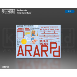 Kits World Kw132137 1/32 Decal For Avro Lancaster Bomber B.mk.iii No.9 Squadron