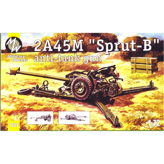 Soviet 2A45M Sprut-B anti-tank gun 1/72 Military Wheels 7231