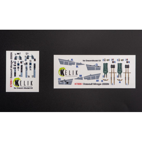 Kelik K72051 1/72 Mirage 2000n Interior 3d Decals For Dream Model Kit