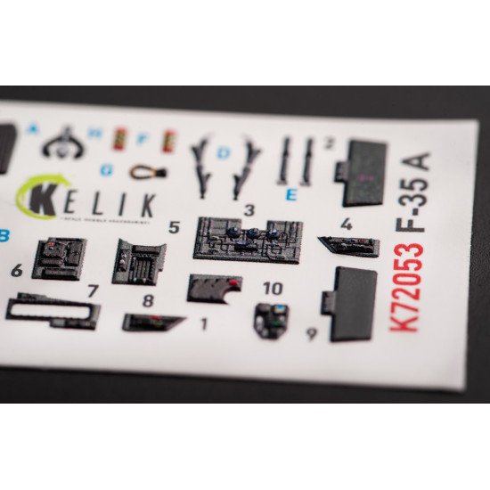 Kelik K72053 1/72 F 35a Interior 3d Decals For Tamiya Kit