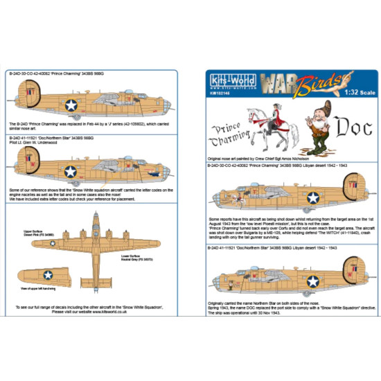 Kits World Kw132145 1/32 Decal For B-24d Liberator Accessories For Aircraft Kits World Kw132145 1/32 Decal For B-24d Liberator Accessories For Aircraft