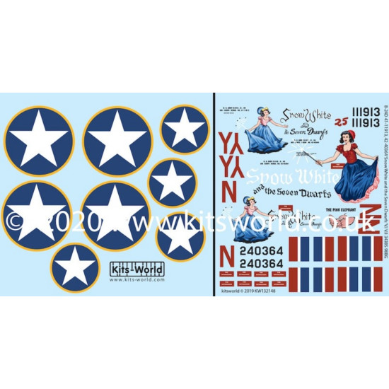 Kits World Kw132148 1/32 Decal For B-24d Liberator Pink Elephant