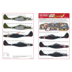 Kits World Kw148003 1/48 P61 Black Widow Night Fighter Nose Art Selection