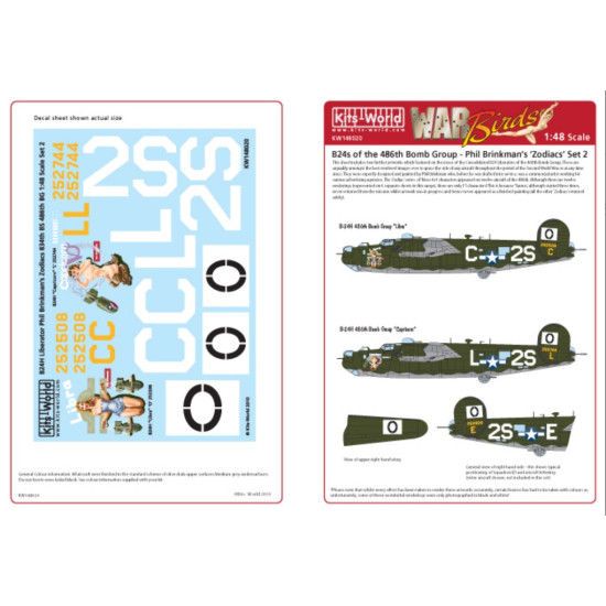 Kits World Kw148020 1/48 Decal For B-24 Liberator Accessories For Aircraft Kits World Kw148020 1/48 Decal For B-24 Liberator Accessories For Aircraft