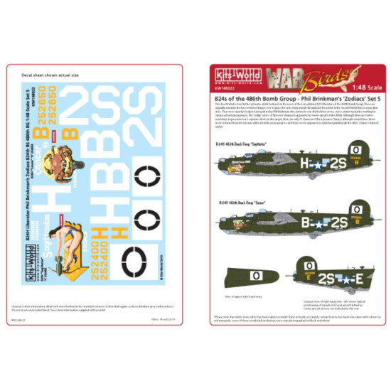 Kits World Kw148022 1/48 Decal For B-24 Liberator Accessories For Aircraft Kits World Kw148022 1/48 Decal For B-24 Liberator Accessories For Aircraft