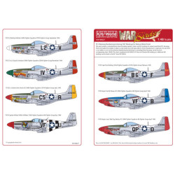Kits World Kw148027 1/48 Decal For American Nose Art P51b/C/D Mustang