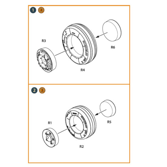 Clear Prop 48035 1/48 Mirage 2000 Wheel Set Aircraft Accessories