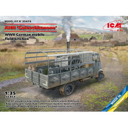 Icm 35415 1/35 Ahn Gulaschkanone Wwii German Mobile Field Kitchen Model Kit