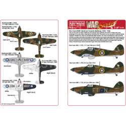 Kits World Kw148210 1/48 Decal For Raf Early Hurricane Markings Pre And Early War Period Pt 2