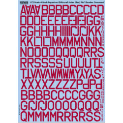 Kits World Kw172026 1/72 Decal 48 Inch Code Letters Dull Red Accesories Kit