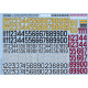 Kits World Kw172029 1/72 Decal For Luftwaffe Fighter Numbers Accessories Kit