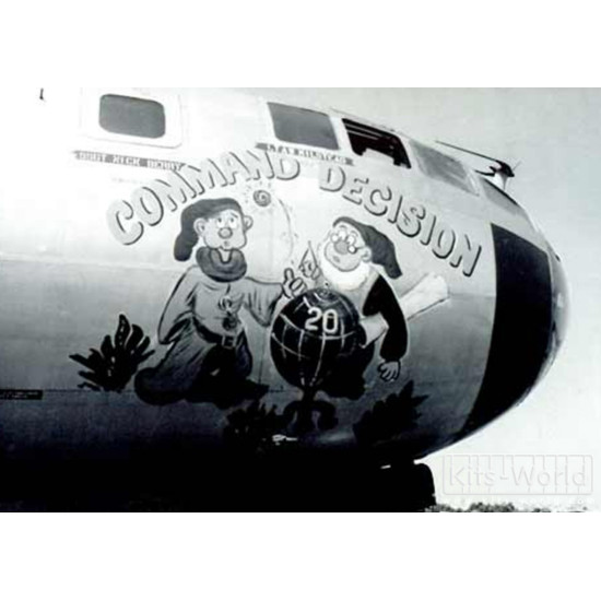 Kits World Kw172066 1/72 Decal For B-29 Super Fortress Accessories For Aircraft