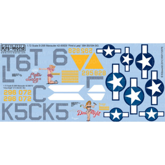 Kits World Kw172076 1/72 Decal For B-26b Marauder Accessories For Aircraft Kits World Kw172076 1/72 Decal For B-26b Marauder Accessories For Aircraft