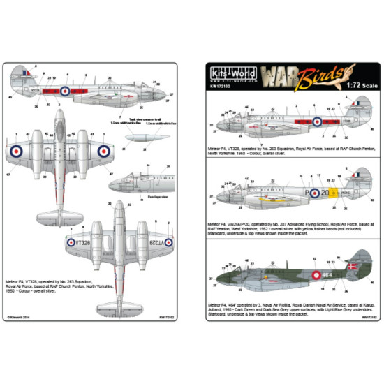 Kits World Kw172102 1/72 Decal For Gloster Meteor Mk.iv F4 Accessories Kit Kits World Kw172102 1/72 Decal For Gloster Meteor Mk.iv F4 Accessories Kit