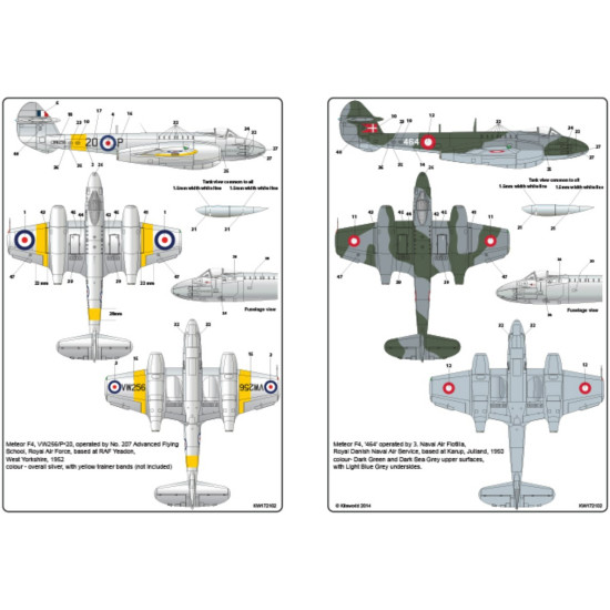 Kits World Kw172102 1/72 Decal For Gloster Meteor Mk.iv F4 Accessories Kit Kits World Kw172102 1/72 Decal For Gloster Meteor Mk.iv F4 Accessories Kit