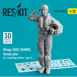 Reskit Rsf32-0014 1/32 Mirage 2000 Taiwan Female Pilot In A Standing Position Type 1