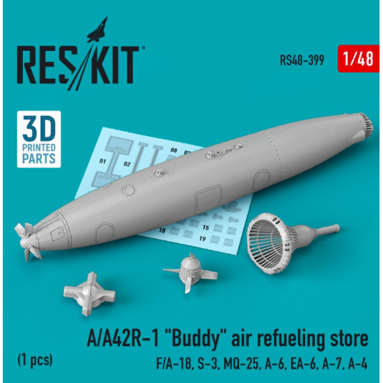 Reskit Rs48-0399 1/48 Aa42r1 Buddy Air Refueling Store 1 Pcs Fa18 S3 Mq25 A6 Ea6 A7 A4 3d Printed