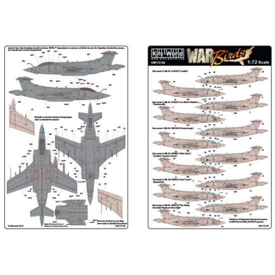 Kits World Kw172135 1/72 Decal For Blackburn Buccaneer S2b Accessories For Aircraft