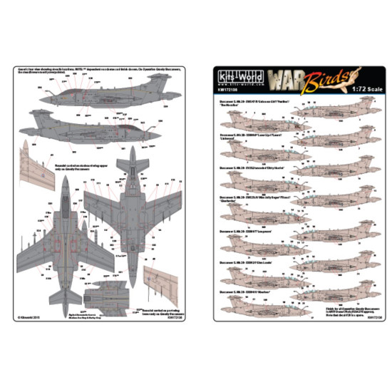 Kits World Kw172136 1/72 Decal Blackburn Buccaneer S2b Accessories For Aircraft